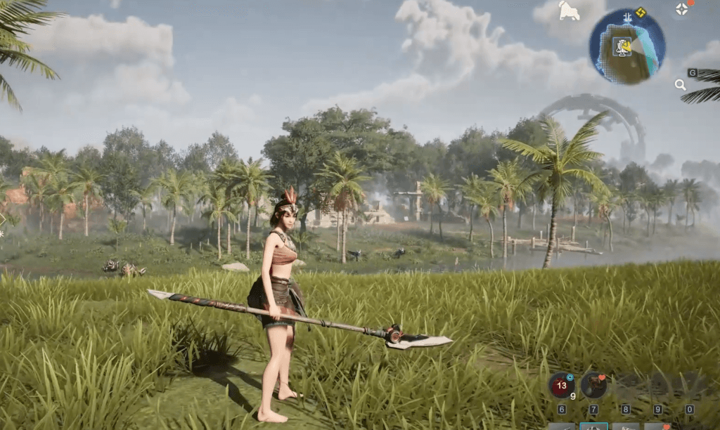 Light of Motiram character holding a spear weapon